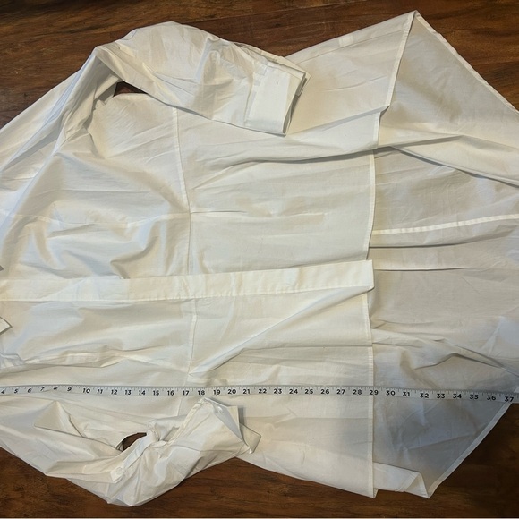 Lane Bryant White Peplum Button-Up Blouse Women’s Size 26 - Picture 9 of 11